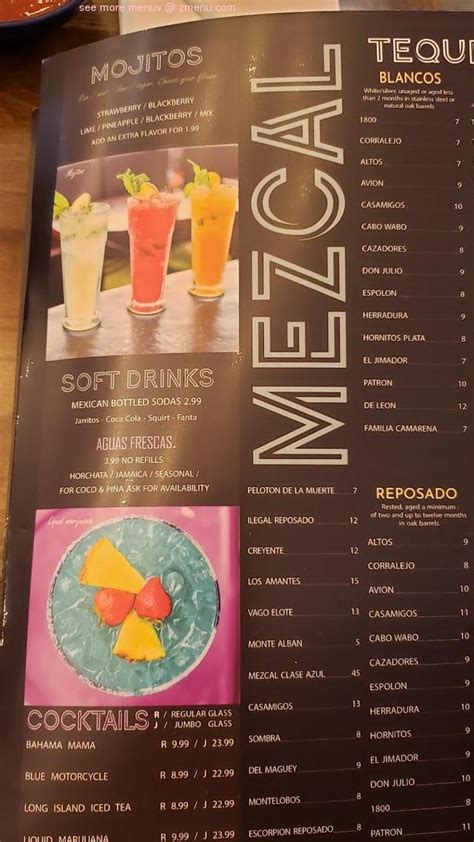 Mezcalito now occupies the space formerly held by Golden Corral. . Mezcalito henderson menu